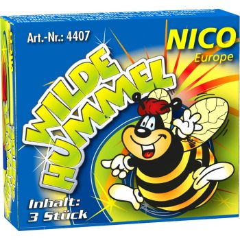 Nico Feuerwerk Ganzjahres Silvester Jugendfeuerwerk "Wilde Hummel" 3er Packung