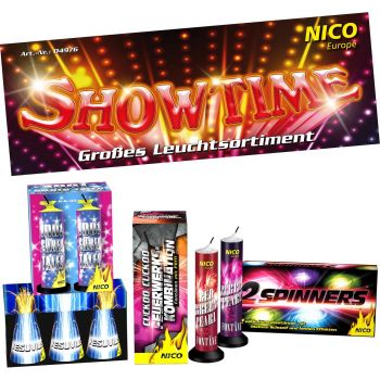 Nico Fireworks Silvester Leucht- Bodenfeuerwerk "Showtime" 10er Blister