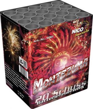 Nico Fireworks Silvester Batterie Feuerwerk "Montezuma" 20 Schuss