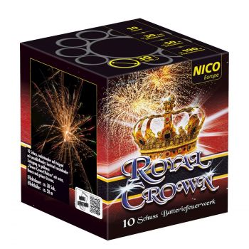 Nico Fireworks Silvester Batterie Feuerwerk "Royal Crown" 10 Schuss