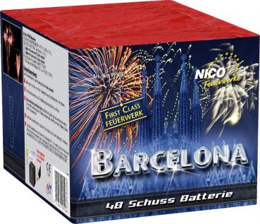 Nico Fireworks  Silvester Batterie Feuerwerk "Barcelona" 48 Schuss