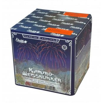 Funke Fireworks Silvester Batterie Feuerwerk "Kamuro Weissblinker" 36 Schuss