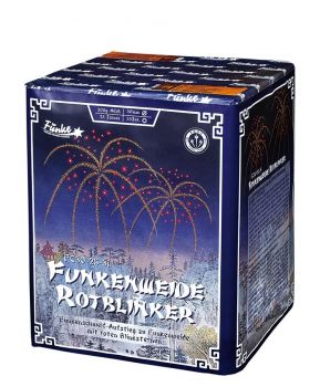Funke Fireworks Silvester Batterie Feuerwerk "Funkenweide Rotblinker" 25 Schuss