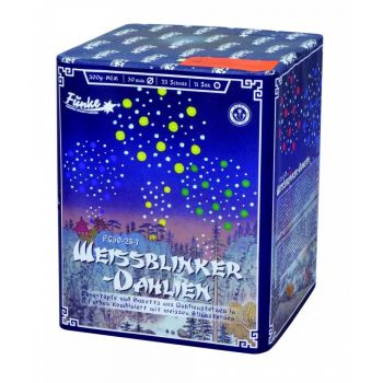 Funke Fireworks Silvester Batterie Feuerwerk "Weissblinker Dahlien" 25 Schuss