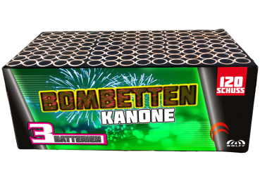 Wolff Fireworks Silvester Verbund Feuerwerk "Bombetten Kanone" 120 Schuss