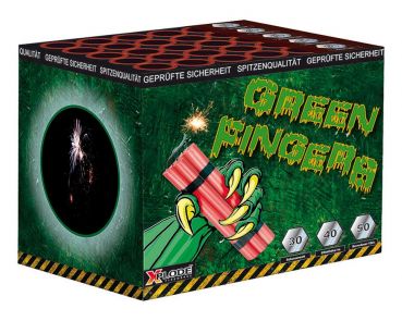 Xpolde Fireworks Silvester Batterie Feuerwerk "Green Fingers" 30 Schuss