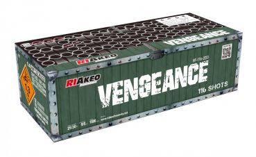 Riakeo Fireworks Silvester Batterie Verbund Feuerwerk "Vengeance" 116 Schuss