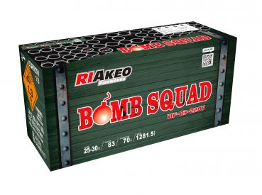Riakeo Fireworks Silvester Batterie Verbund Feuerwerk "Bomb Squad" 83 Schuss
