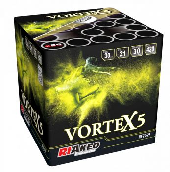 Riakeo Fireworks Silvester Batterie Feuerwerk "Vortex 5" 21 Schuss