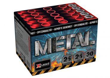 Silvester Batterie Feuerwerk Xpolde Fireworks "Metal" 25 Schuss