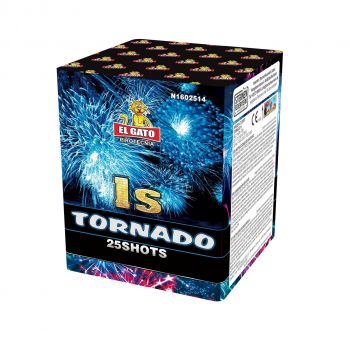 El Gato Fireworks Silvester Salut- Batterie "Tornado 1s" 25 Schuss F3