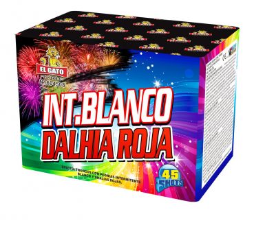 El Gato Fireworks Silvester Feuerwerk- Batterie "Blanco Dahlia Roja" 45 Schuss F3