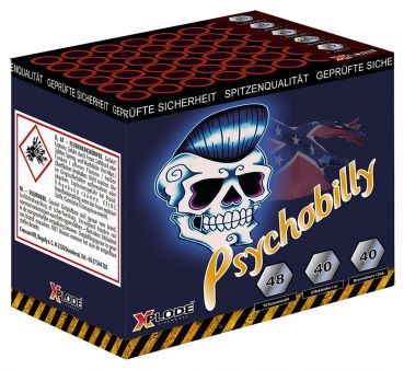 Xpolde Fireworks Silvester Batterie Feuerwerk "Psychobilly" 48 Schuss