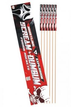 Klasek Fireworks Silvester-Feuerwerk Raketenset "Sream & Dum Bum" 6er Packung