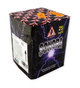 El Gato Fireworks Silvester Salut- Batterie "Sonora" 25 Schuss F3