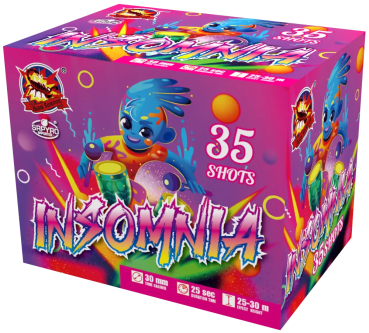 SRPYRO Fireworks Silvester Batterie Feuerwerk "Insomnia" 35 Schuss