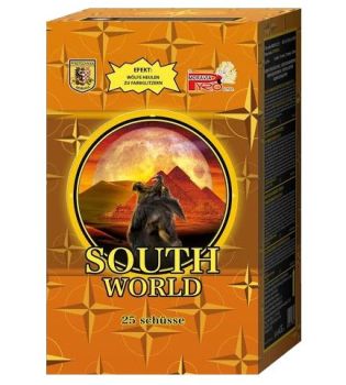 Pyro Moravia Fireworks Silvester Batterie Feuerwerk "South World" 25 Schuss