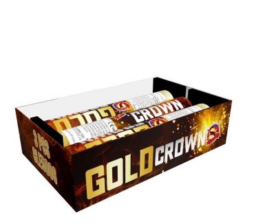 SRPYRO Fireworks Bombenrohre "XL Gold Crown" Single-Shot - 3er Set