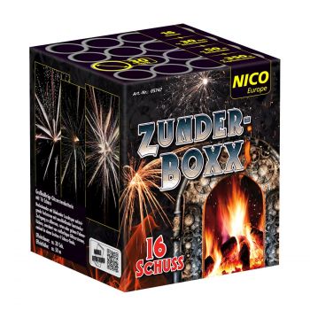 Nico Fireworks Silvester Batterie Feuerwerk "Zunderbox" 16 Schuss