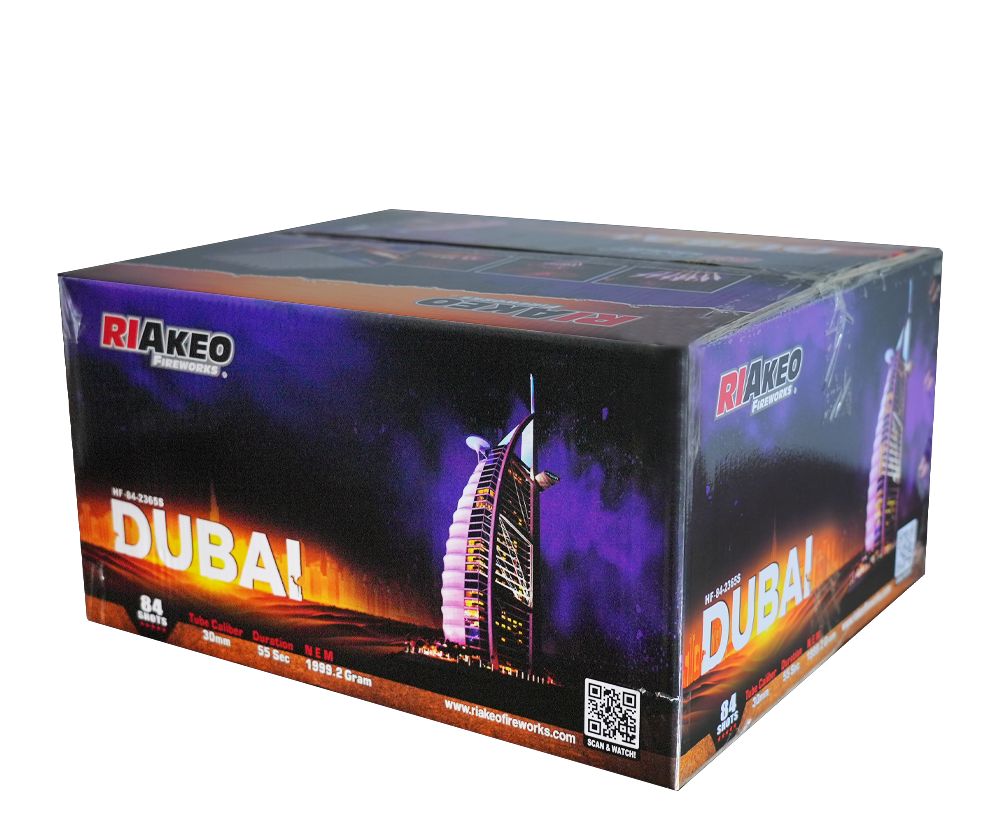 Riakeo Fireworks Dubai Silvester Batterie Feuerwerk bei Pyrodragon