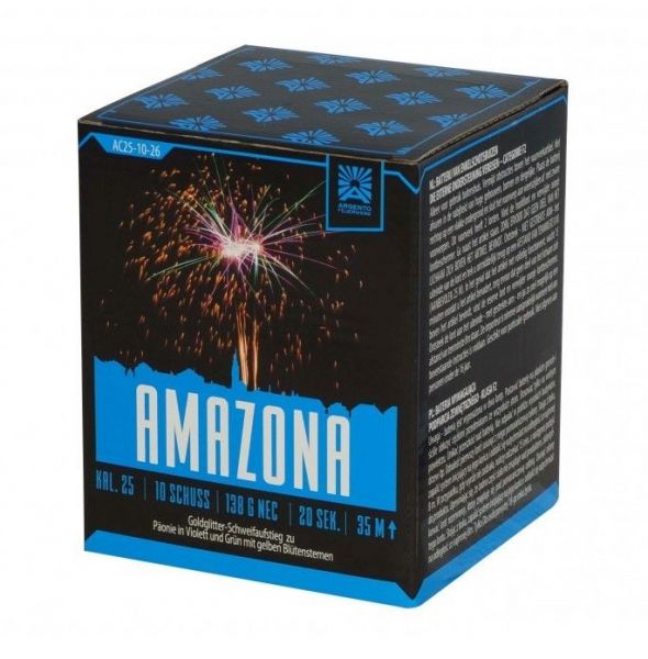Argento Feuerwerk Silvester Batterie "Amazona" 10 Schuss