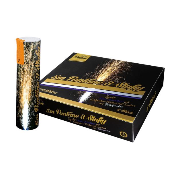 Funke Fireworks Silvester Leuchtfeuerwerk 5 Meter "Fontäne 3-Stufig" 1 Stück