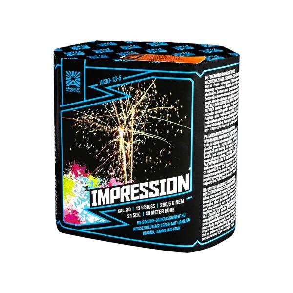 Argento Feuerwerk Silvester Batterie Feuerwerk "Impression"13 Schuss